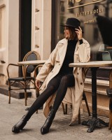 Gabriella - Stylish opaque tights with vertical stripes Gabriella - Stylish opaque tights with vertical stripes