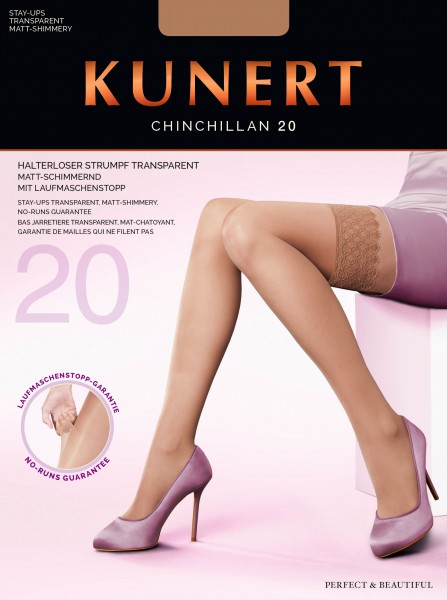 Kunert - Transparent hold ups with innovative KUNERT RUN STOP Chinchillan 20