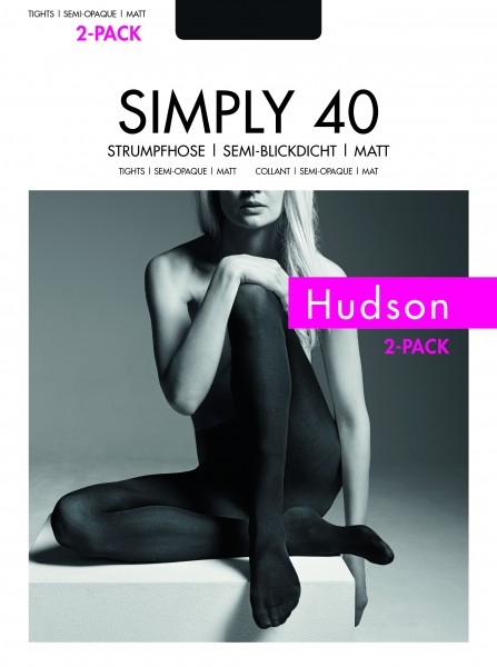 Hudson Simply 40 - Semi-opaque matt tights - 2 Pack!