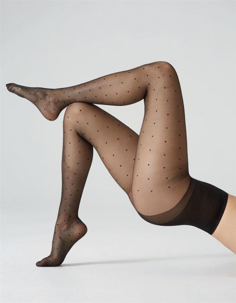 Cette - 20 den opacas lunares panty fabricados con hilos de alta calidad y ecológicos