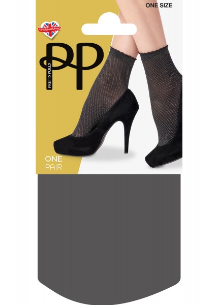 Pretty Polly Diagonal Sparkly Anklet - Calcetines semi-opaco con un diseño en diagonal y efecto lúrex