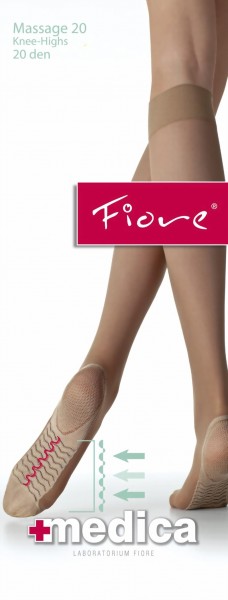 Fiore - Massage knee highs Medica 20 denier