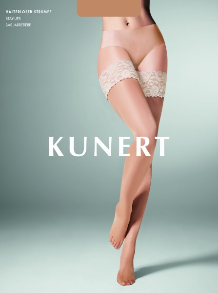 Kunert - Elegant hold ups with ruched lace top