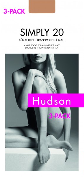 Hudson Simply 20 - Transparent and matt ankle socks - 3-Pack!