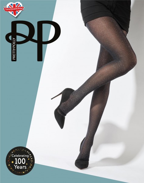 Pretty Polly Scatter Print Opaque tights - Panty opaco 40 denier con estampado de micropunto plateado