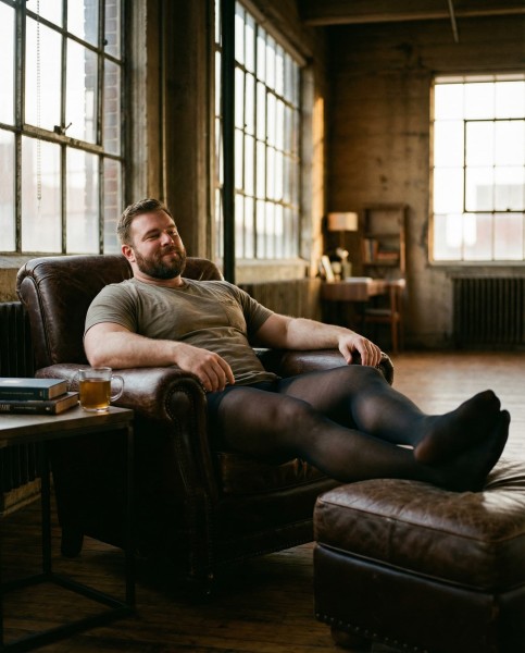 Glamory Support - panty de 40 den semiopacas para hombres