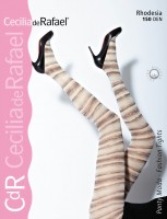 Cecilia de Rafael - Trendy opaque striped tights Rhodesia 150 DEN Cecilia de Rafael - Trendy opaque striped tights Rhodesia 150 DEN