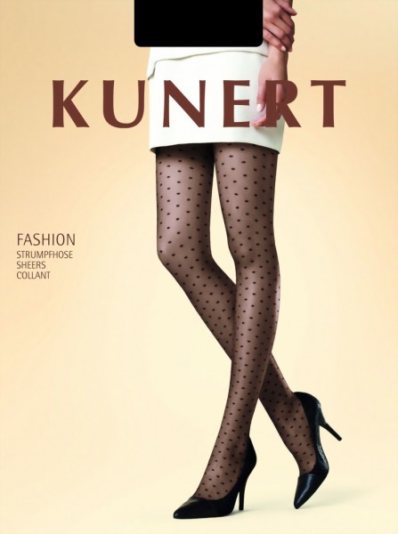 KUNERT - Classic elegant polka dot pattern tights 15 denier